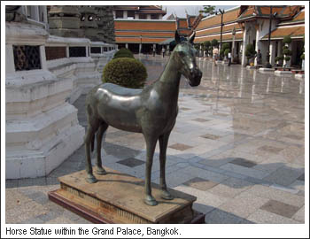 Horse Statue in the Grand Palace Bangkok